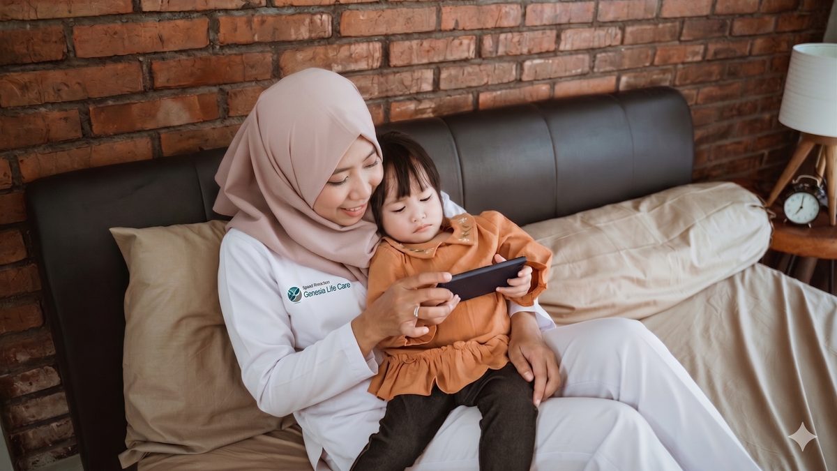 Physiotherapy at home — trained caregiver providing treatment